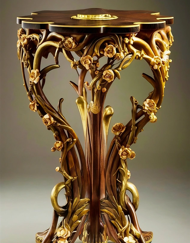 Gilded Floral Stand